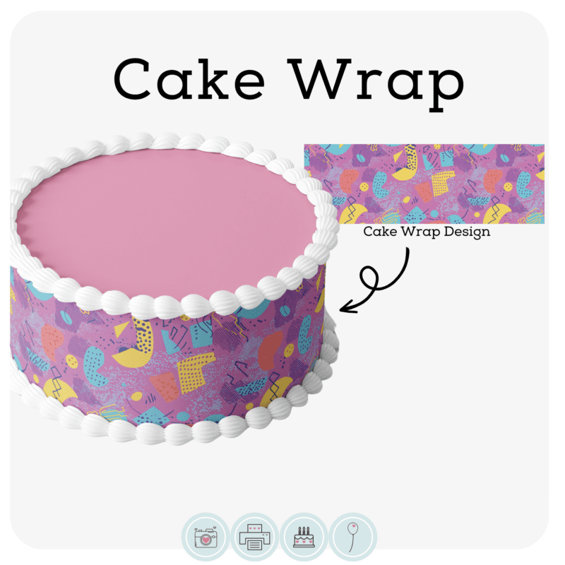 Cake Wrap | Memphis Style Pattern